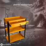 chariot mécanique avec tiroir jaune