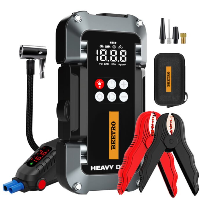 ⁦Compresseur De Voiture Avec Booster Batterie 26000Mah BEETRO⁩ - الصورة ⁦2⁩