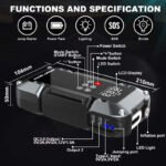 ⁦Compresseur De Voiture Avec Booster Batterie 26000Mah BEETRO⁩ - الصورة ⁦4⁩